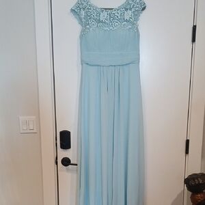 Ever Pretty Light Blue Lace Gown